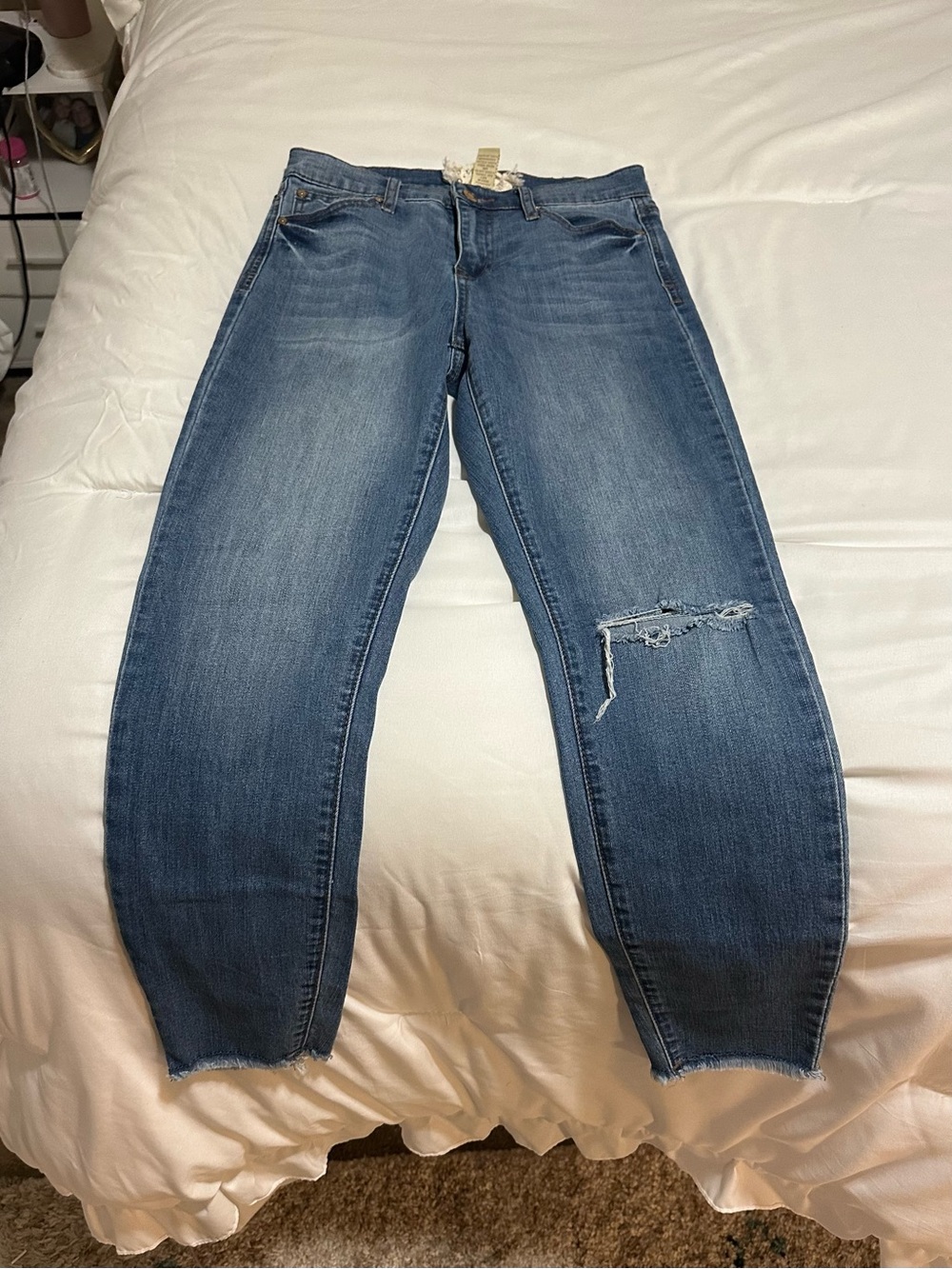 Altar'd State Medium Blue Skinny Jeans with Knee Distress